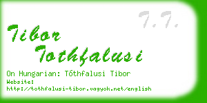tibor tothfalusi business card